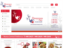 Tablet Screenshot of desayunosperu.com